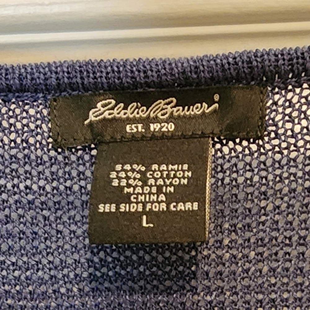 Eddie Bauer large blue  lightweight sweater